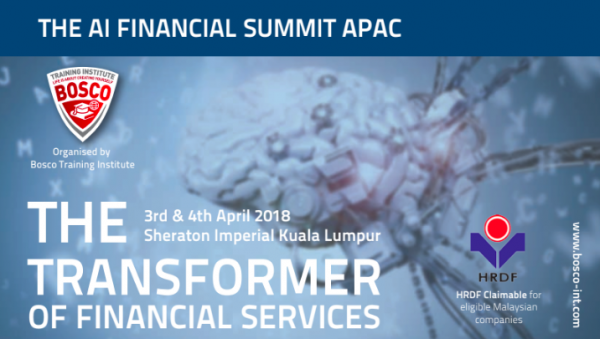 2018 AI Financial Summit brocure front page